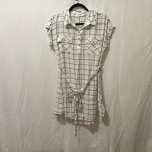 Blu Pepper Plaid Collard Shirt Dress